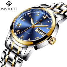 Load image into Gallery viewer, WISHDOIT Fashion Casual Quartz Watches Stainless Steel Women Watch Waterproof Clock Zegarek Damski Montre Femme Relogio Feminino