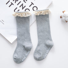 Load image into Gallery viewer, Newborn Baby Girls Tights Winter Baby Stockings Bow Cotton Lace Knee High Long Tube Tights  Princess Infant Newborn Pantyhose