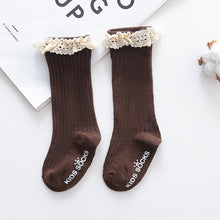 Load image into Gallery viewer, Newborn Baby Girls Tights Winter Baby Stockings Bow Cotton Lace Knee High Long Tube Tights  Princess Infant Newborn Pantyhose