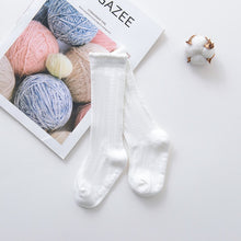 Load image into Gallery viewer, Newborn Baby Girls Tights Winter Baby Stockings Bow Cotton Lace Knee High Long Tube Tights  Princess Infant Newborn Pantyhose