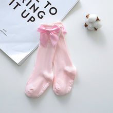 Load image into Gallery viewer, Newborn Baby Girls Tights Winter Baby Stockings Bow Cotton Lace Knee High Long Tube Tights  Princess Infant Newborn Pantyhose