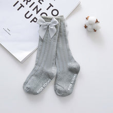 Load image into Gallery viewer, Newborn Baby Girls Tights Winter Baby Stockings Bow Cotton Lace Knee High Long Tube Tights  Princess Infant Newborn Pantyhose
