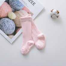 Load image into Gallery viewer, Newborn Baby Girls Tights Winter Baby Stockings Bow Cotton Lace Knee High Long Tube Tights  Princess Infant Newborn Pantyhose